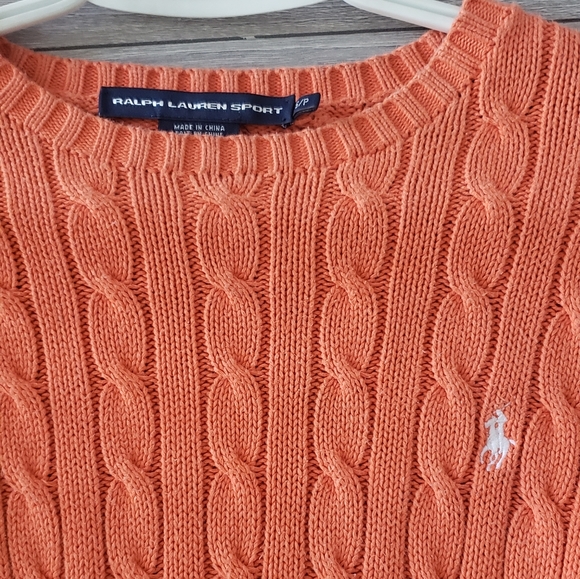 Orange Ralph Lauren Crewneck Sweater Size Small - Picture 2 of 2